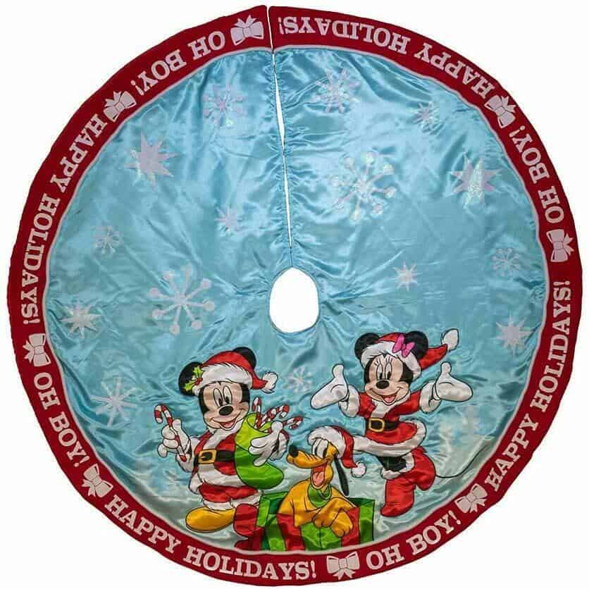 Disney Christmas Satin Tree Skirt Mickey and Minnie